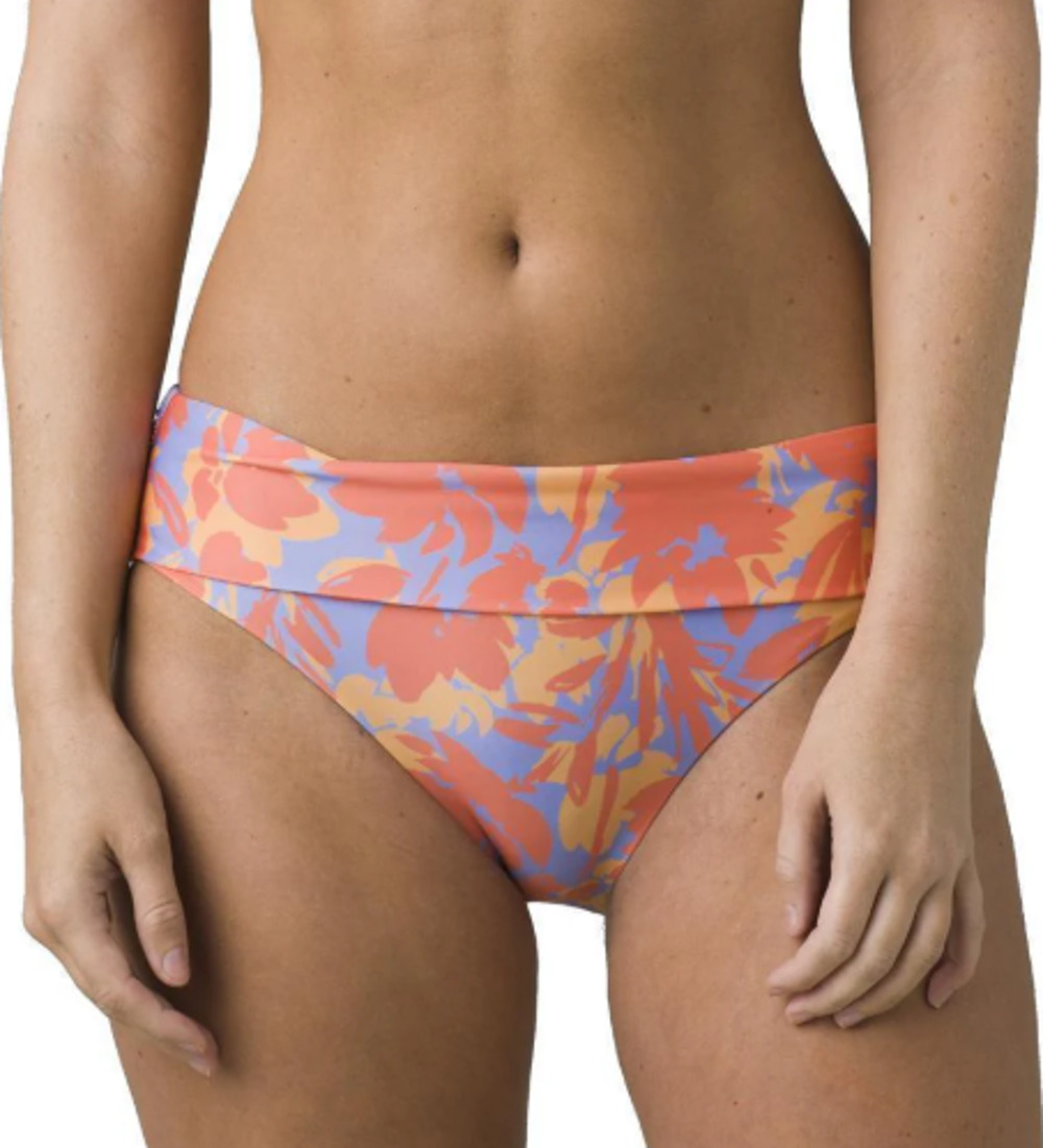 PRANA Women's Marta Bikini Bottom XS Pink Morning Glory Bloom Hipster NWT